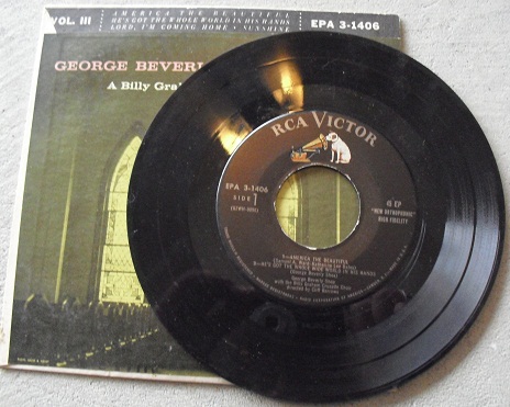 Vintage 45 Record - America the Beautiful by George Beverly Shea