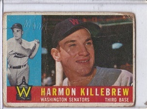 1960 Topps Harmon Killebrew Card