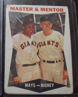 1960 Topps Willie Mays Bill Rigney Card #7