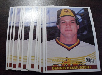 Lot of 16 1984 Donruss Dennis Rasmussen Rookie Cards #446