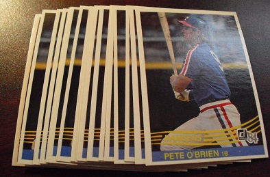 Lot of 18 1984 Donruss Pete O'Brien Rookie Cards #281