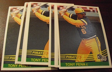 Lot of 10 1984 Donruss Tony Pena Cards #186