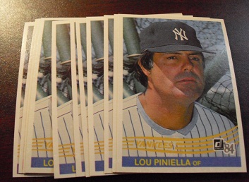 Lot of 11 1984 Donruss Lou Piniella Cards #274