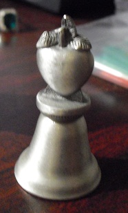 Miniature Pewter Apple Ringing Bell