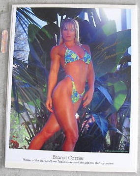 Brandi Carrier 1996 Ms Galaxy Autographed Photograph