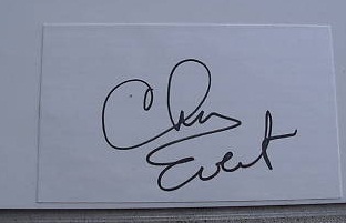 Chris Evert Signed Index Card