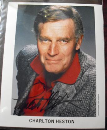Charlton Heston Autographed Headshot Photograph