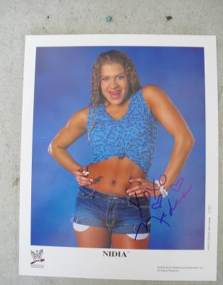 Autographed WWf/WWE Diva Nidia Photograph