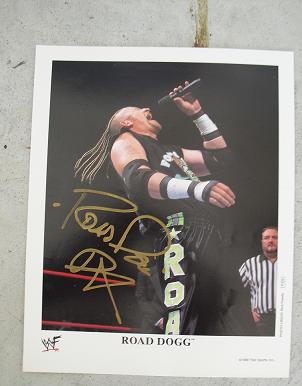 Autographed Press Photograph WWF WWE Wrestler Road Dogg