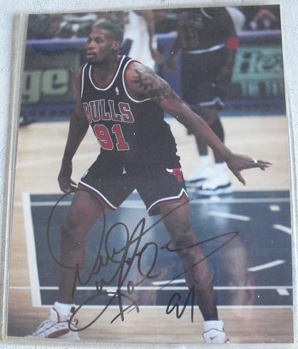 Autographed Dennis Rodman 8x10 Photograph