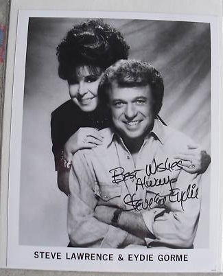 Signed Steve Lawrence & Eydie Gorme Photograph