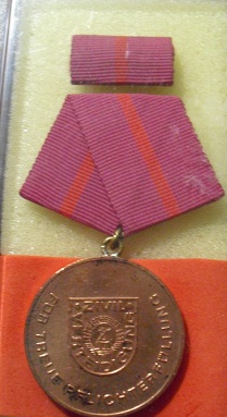 Original Circa 1980 Bronze East German Civil Defense Medal