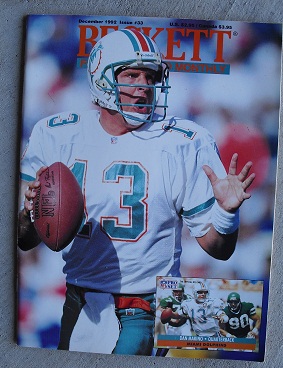 December 1992 Beckett Football Price Guide Marino Cover