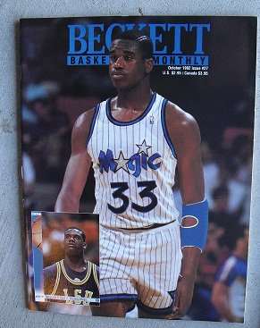 October 1992 Beckett Basketball Price Guide shaq Cover