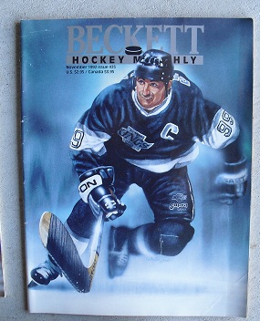November 1992 Beckett Hockey Price Guide Gretzky Cover