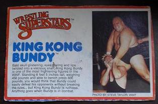 1980s LJN Biography Card King Kong Bundy