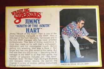 1980s LJN Wrestling Bio Card Jimmy Hart