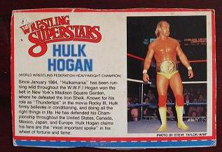 1980s LJN Wrestling Bio Card Hulk Hogan