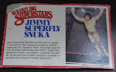 1980s LJN Wrestling Bio Card Jimmy Snuka