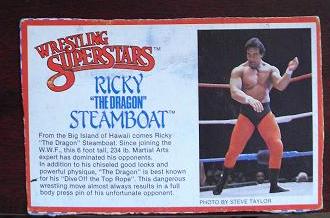 1980s LJN Wrestling Bio Card Ricky Steamboat