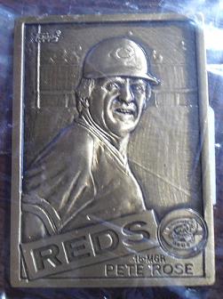 Unique 1985 Topps Bronze Ingot Card Pete Rose