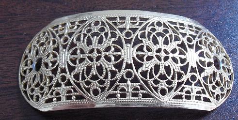 Vintage Gold Tone Metal W Germany Hair Clip