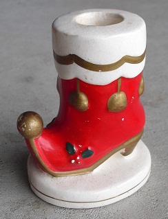 Vintage Napcoware Ceramic Stocking Candle Holder