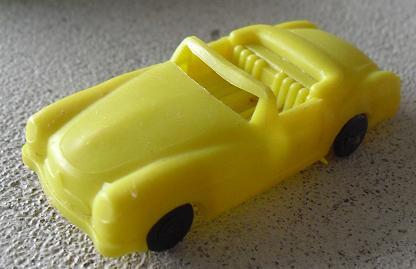 Vintage W. Germany Plastic Yellow Car