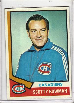 1974-75 Topps Scotty Bowman Rookie Card