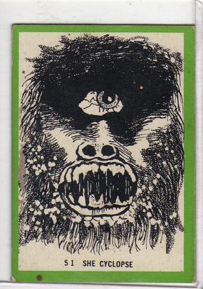 1963 Rosan She Cyclopse Terror Monster Card