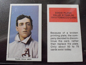 1909-1911 T206 Eddie Plank Reprint Card