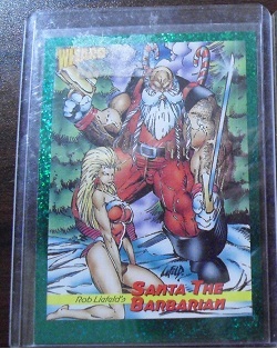 1998 Wizard Magazine Promo Card Santa the Barbarian