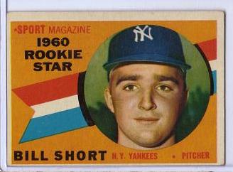 1960 Topps Bill Short Rookie Card