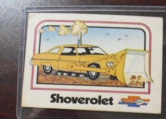 1976 Shoverolet Funny Trading Card