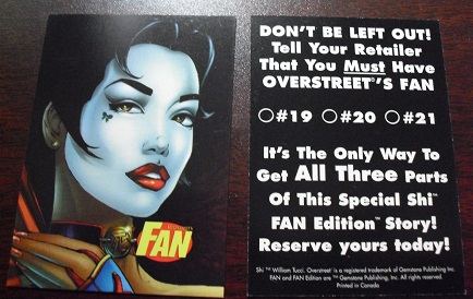 Lot of 2 Overstreet's Fan Promotional Cards