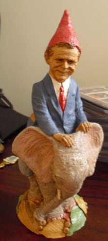 Unique 1999 Tom Clark George Bush on Donkey Statue 8"