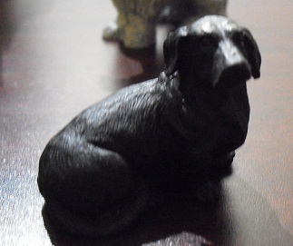 Small Black Resin Dachsund Figurine