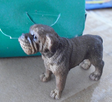 Resin Brown Dog Figurine MIB
