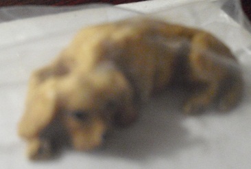 Resin Designland Miniatures Brown Dog Lying Down Figurine MIP