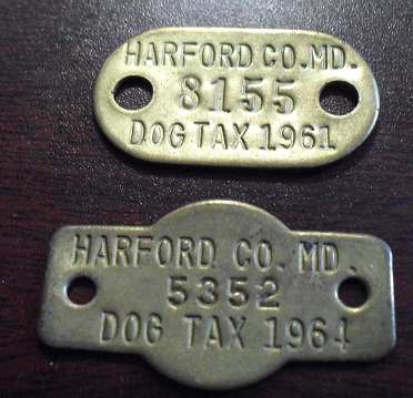 Lot of 2 1960s Harford County MD Dog Tags