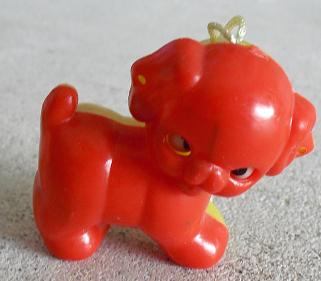 Small Vintage Plastic Sleepy Eye Dog Figurine