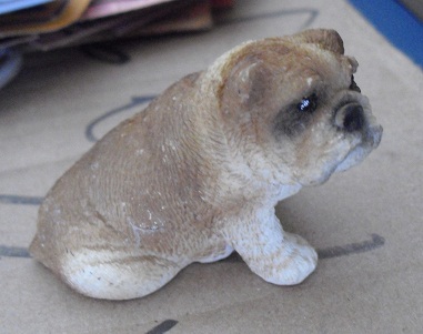 Modern Resin Bulldog Figurine 2 1/2" Tall