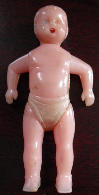 Vintage Miniature Plasco Baby Doll