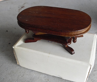 Wood Dollhouse Dining Room Table