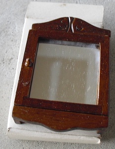 Small Wood Dollhouse Wall Mirror MIP