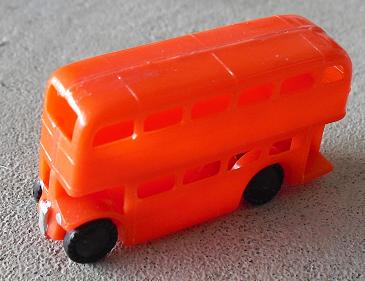 Vintage Plastic Double Decker Bus