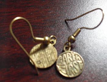 Gold Tone MEtal Earth First Earrings
