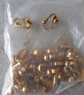 Large Lot of Gold Plated Earring Clips