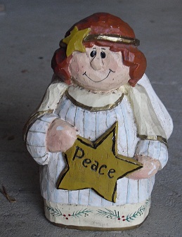 Eddie Walker Wooden Angel Figurine