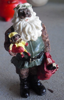 Resin Black Santa Claus Figurine